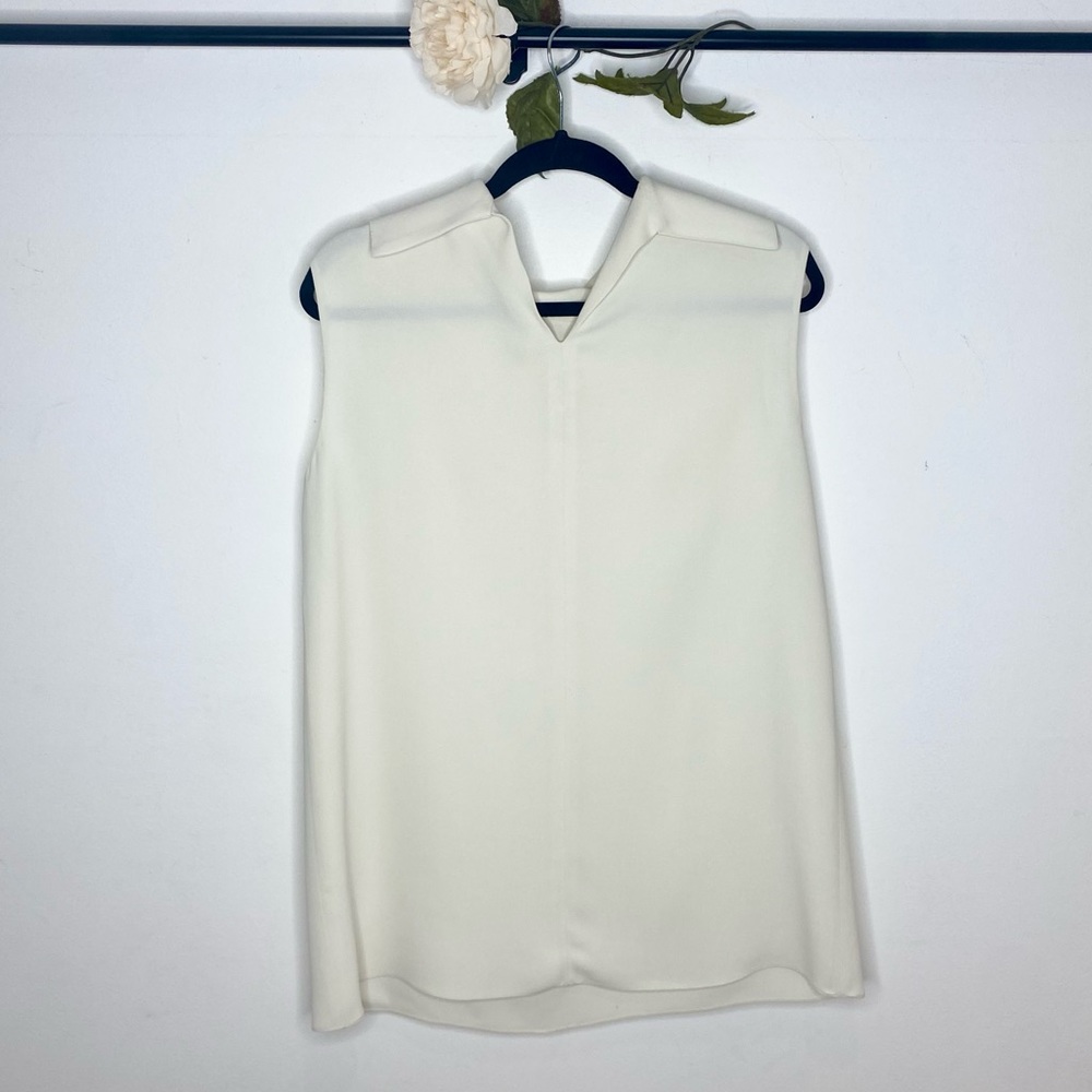 The Row ‘Sesil Sleeveless Cady’ Draped Funnel Neck Top - Picture 8 of 12